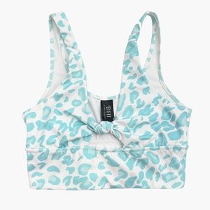 B Fit By Beach Bunny Blue Leopard‎ Print Sports Bra
